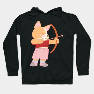 Archery Cute Puppy Dog Player - Girl Kids gift design Hoodie